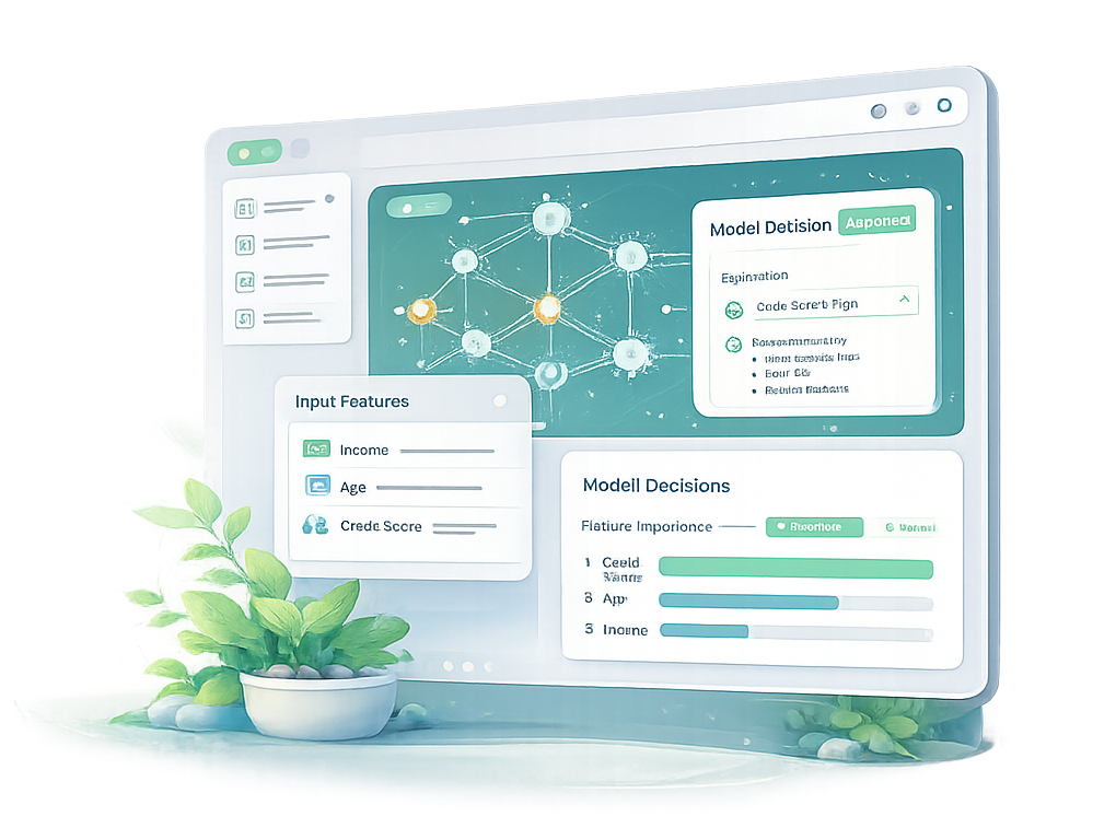 A dashboard-style visualization for explainable and trustworthy AI